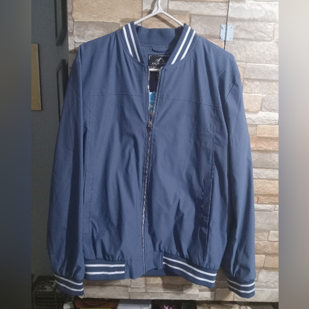 MAGCOMSEN Men's Bomber Jacket with Pockets Lightweight Casual Windbreaker Large